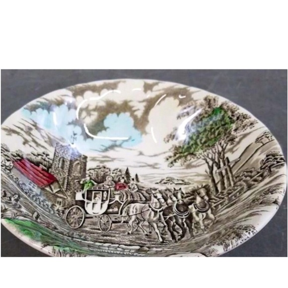 Vintage scenic dinner Bowl - Picture 3 of 10